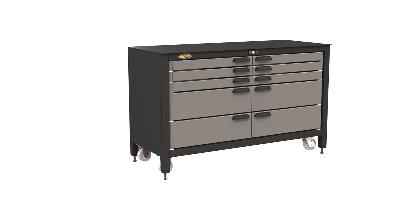 Swivel 10-Drawer 60-inch Rolling Workbench MAX603510